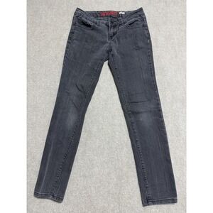 Bongo Jeans Womens 7 Gray Skinny Stretch Denim Distressed Pockets Mid Rise Pants